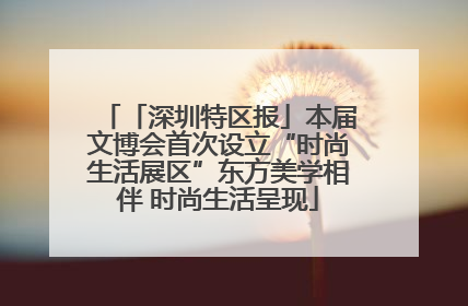 「深圳特区报」本届文博会首次设立“时尚生活展区”东方美学相伴 时尚生活呈现