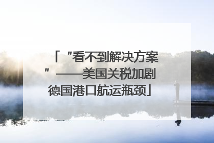 “看不到解决方案”——美国关税加剧德国港口航运瓶颈