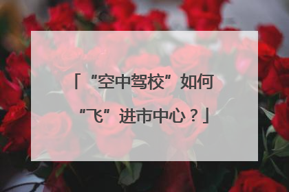 “空中驾校”如何“飞”进市中心？