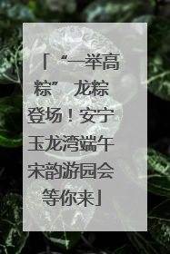 “一举高粽” 龙粽登场！安宁玉龙湾端午宋韵游园会等你来
