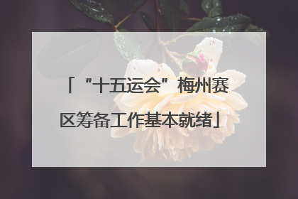 “十五运会”梅州赛区筹备工作基本就绪