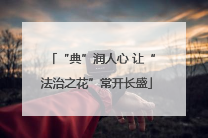 “典”润人心 让“法治之花”常开长盛