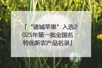 “诸城苹果”入选2025年第一批全国名特优新农产品名录