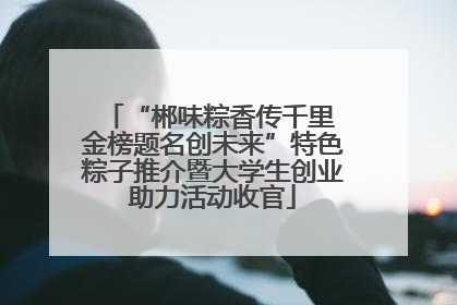 “郴味粽香传千里 金榜题名创未来”特色粽子推介暨大学生创业助力活动收官