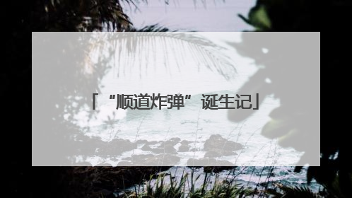 “顺道炸弹”诞生记