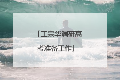 王宗华调研高考准备工作