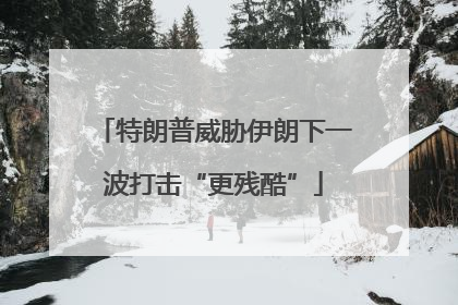特朗普威胁伊朗下一波打击“更残酷”