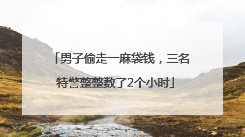 男子偷走一麻袋钱，三名特警整整数了2个小时