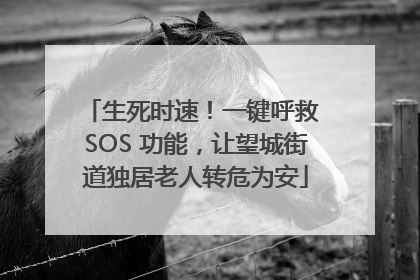 生死时速！一键呼救 SOS 功能，让望城街道独居老人转危为安