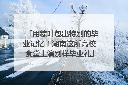 用粽叶包出特别的毕业记忆！湖南这所高校食堂上演别样毕业礼