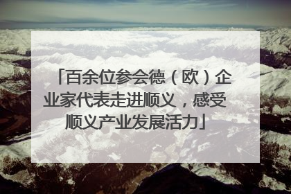 百余位参会德（欧）企业家代表走进顺义，感受顺义产业发展活力
