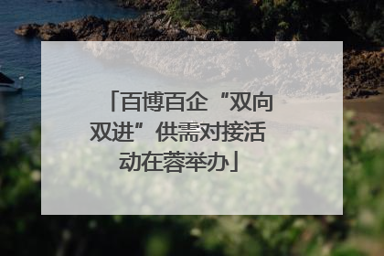 百博百企“双向双进”供需对接活动在蓉举办