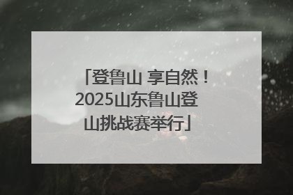 登鲁山 享自然！2025山东鲁山登山挑战赛举行