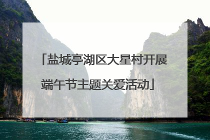 盐城亭湖区大星村开展端午节主题关爱活动