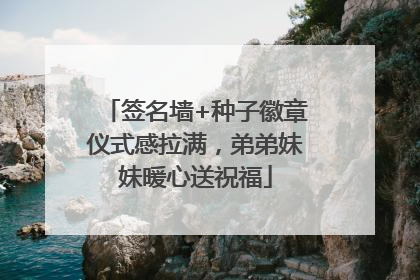 签名墙+种子徽章仪式感拉满，弟弟妹妹暖心送祝福