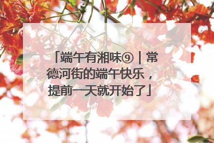 端午有湘味⑨｜常德河街的端午快乐，提前一天就开始了
