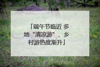 端午节临近 多地“清凉游”、乡村游热度渐升
