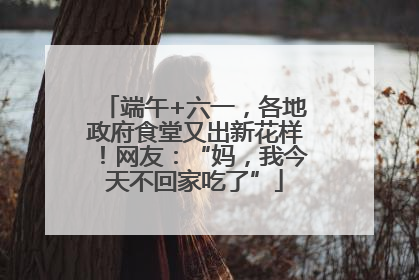 端午+六一，各地政府食堂又出新花样！网友：“妈，我今天不回家吃了”