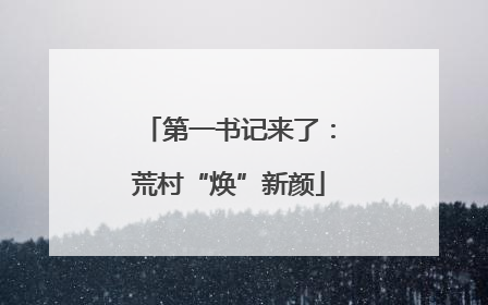 第一书记来了：荒村“焕”新颜