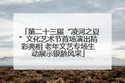 第二十三届“凌河之夏”文化艺术节首场演出精彩亮相 老年文艺专场生动展示银龄风采