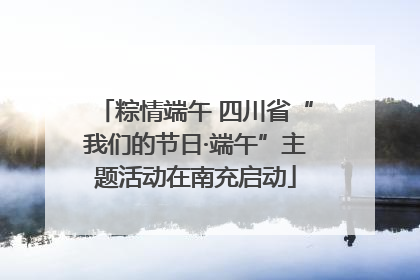 粽情端午 四川省“我们的节日·端午”主题活动在南充启动
