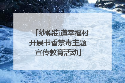 纱帽街道幸福村开展书香禁毒主题宣传教育活动