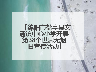 绵阳市盐亭县文通镇中心小学开展第38个世界无烟日宣传活动