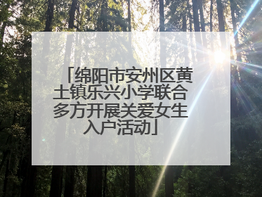 绵阳市安州区黄土镇乐兴小学联合多方开展关爱女生入户活动