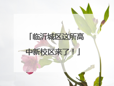 临沂城区这所高中新校区来了！