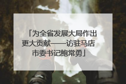 为全省发展大局作出更大贡献——访驻马店市委书记鲍常勇