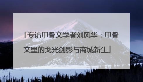 专访甲骨文学者刘风华：甲骨文里的戈光剑影与商城新生