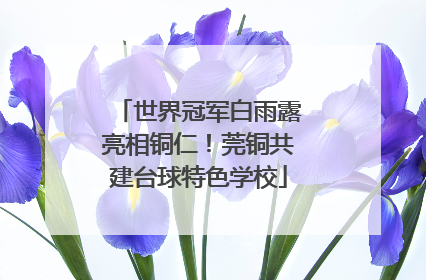 世界冠军白雨露亮相铜仁！莞铜共建台球特色学校