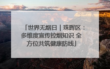 世界无烟日｜珠晖区：多维度宣传控烟知识 全方位共筑健康防线