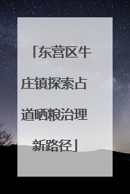 东营区牛庄镇探索占道晒粮治理新路径