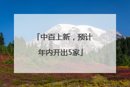 中百上新，预计年内开出5家