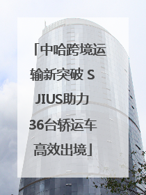 中哈跨境运输新突破 SJIUS助力36台轿运车高效出境