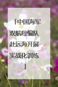 中国海军双航母编队赴远海开展实战化训练