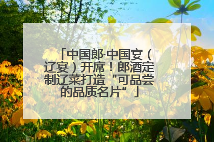 中国郎·中国宴（辽宴）开席！郎酒定制辽菜打造“可品尝的品质名片”
