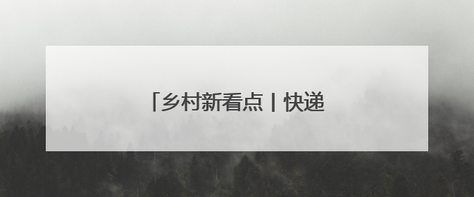 乡村新看点丨快递坐上了“飞的”