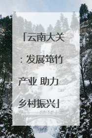 云南大关：发展筇竹产业 助力乡村振兴