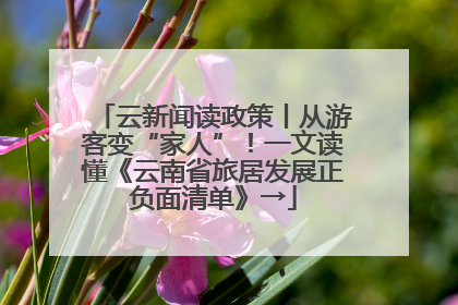 云新闻读政策丨从游客变“家人”！一文读懂《云南省旅居发展正负面清单》→