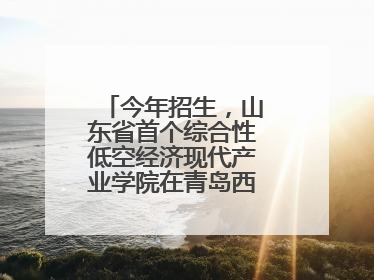 今年招生，山东省首个综合性低空经济现代产业学院在青岛西海岸新区揭牌