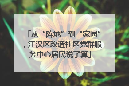 从“阵地”到“家园”，江汉区改造社区党群服务中心居民说了算