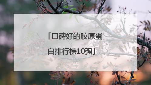 口碑好的胶原蛋白排行榜10强
