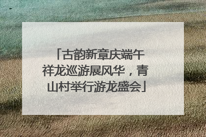 古韵新章庆端午 祥龙巡游展风华，青山村举行游龙盛会