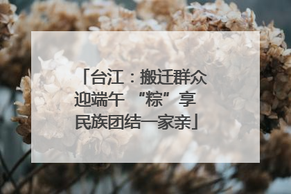 台江：搬迁群众迎端午 “粽”享民族团结一家亲