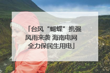 台风“蝴蝶”携强风雨来袭 海南电网全力保民生用电