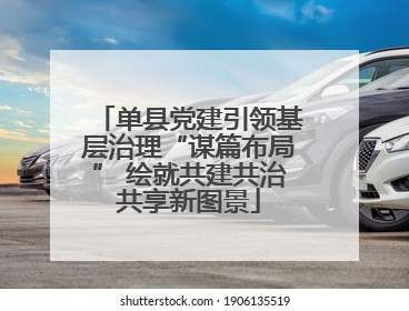 单县党建引领基层治理“谋篇布局” 绘就共建共治共享新图景