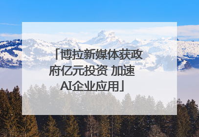 博拉新媒体获政府亿元投资 加速AI企业应用