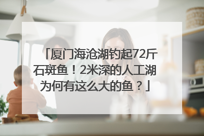 厦门海沧湖钓起72斤石斑鱼！2米深的人工湖为何有这么大的鱼？